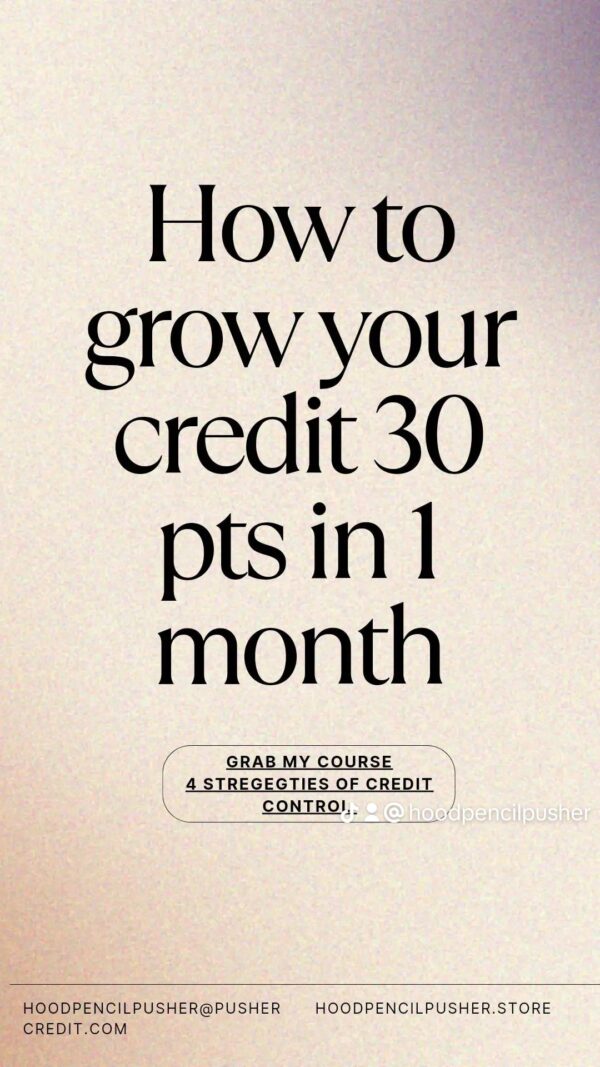 RAISE CREDIT 30 POINTS 1 MONTH